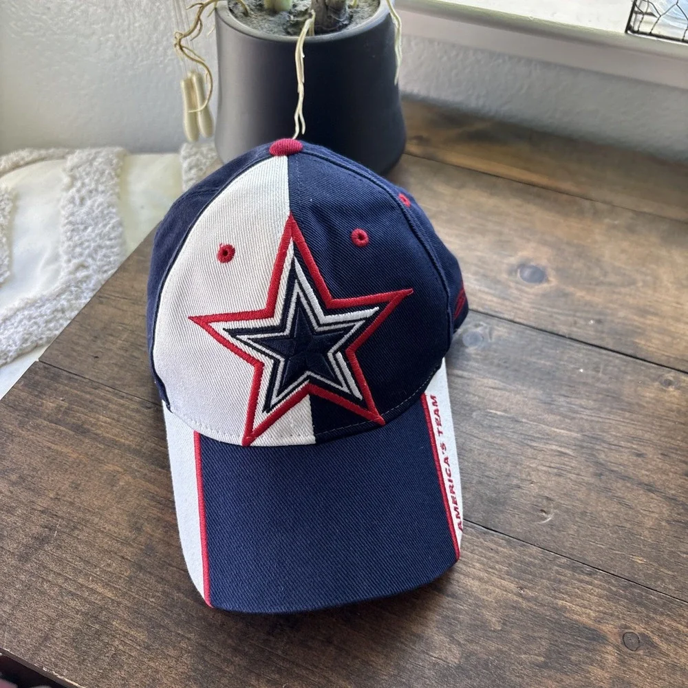 Vintage Dallas Cowboys Reebok NFL Big Star Logo Americas Team Patriot Cap 90s